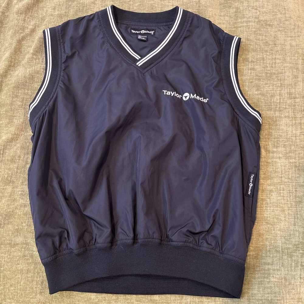 Vintage 90s TaylorMade Men's Golf Windbreaker Embroidered Vest Size MED Rare